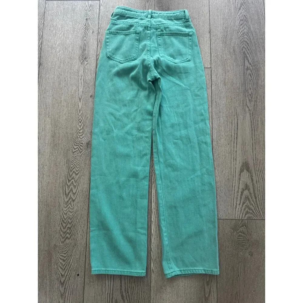 Edikted Green Straight Leg Jeans